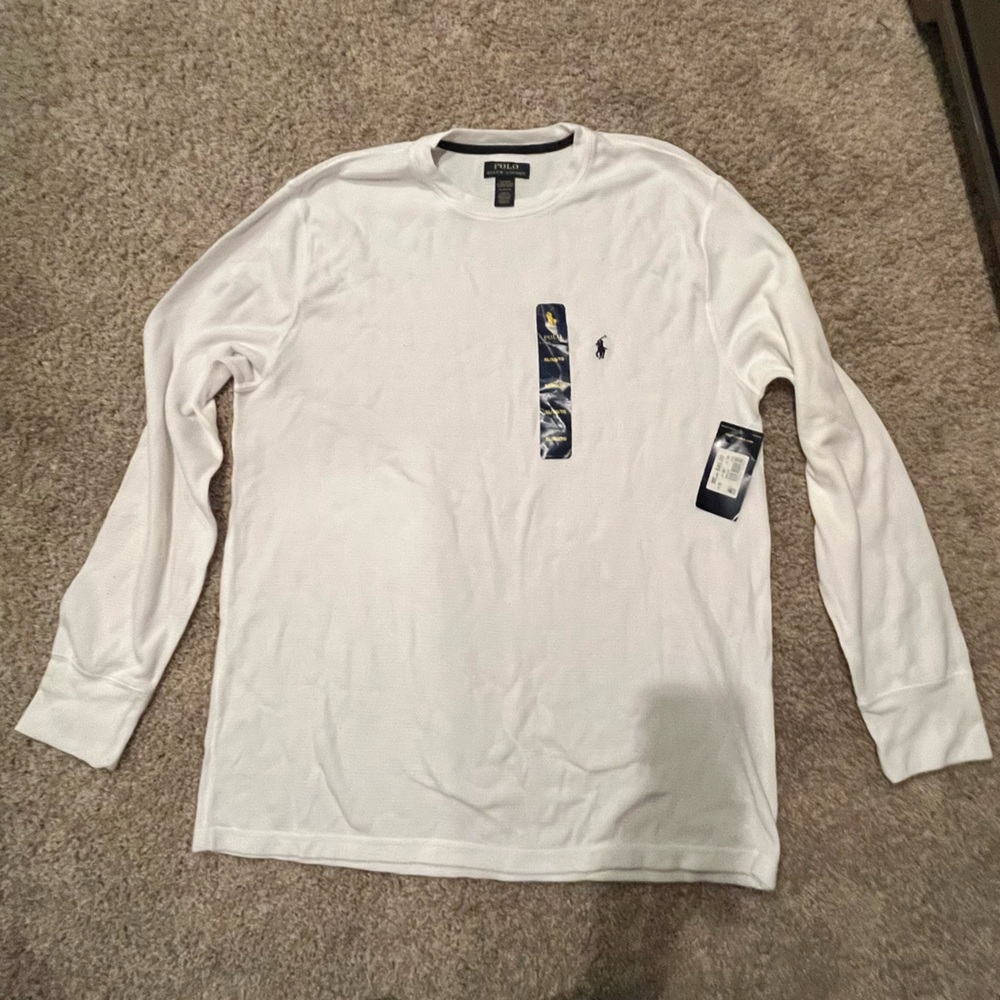 White long sleeved polo